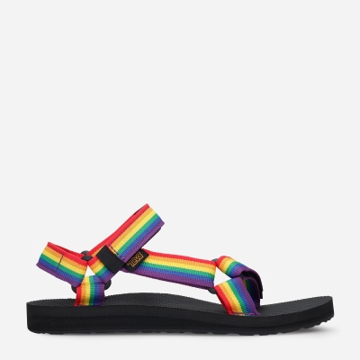 Teva Original Universal Rainbow Pride - Women's Teva Hiking Sandals - Multicolor / Black | India (MJ